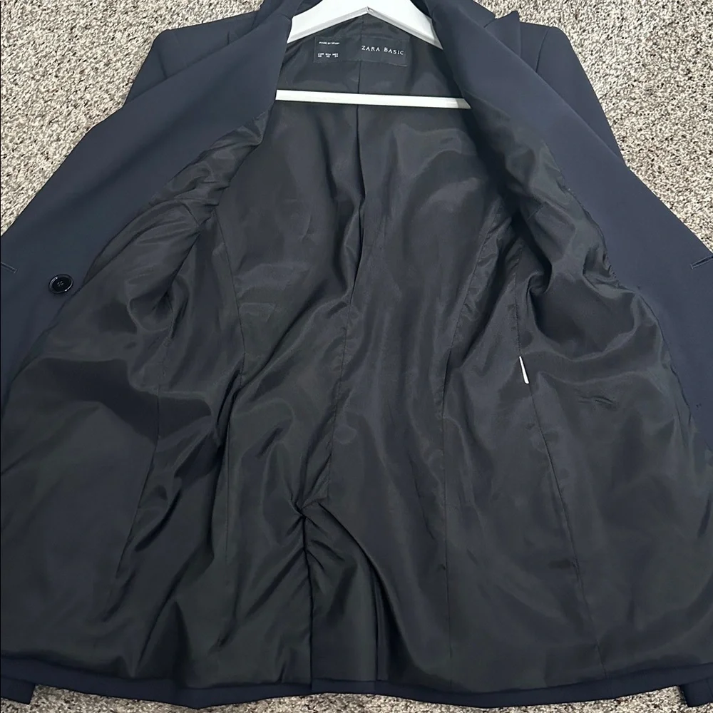 Zara Black double breasted tailored fit lapel collar Blazer  XS. Office, career - Picture 11 of 11